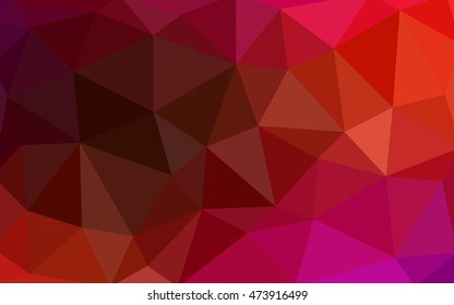 Light pink, red polygonal illustration, which consist of triangles. Triangular design for your business. Geometric background in Origami style with gradient.