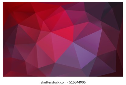 Light Pink Red polygonal illustration, which consist of triangles. Triangular design for your business. Creative geometric background in Origami style with gradient