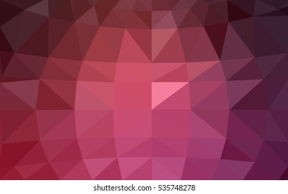Light pink, red polygonal illustration, which consist of triangles. Triangular design for your business. Geometric background in Origami style with gradient.
