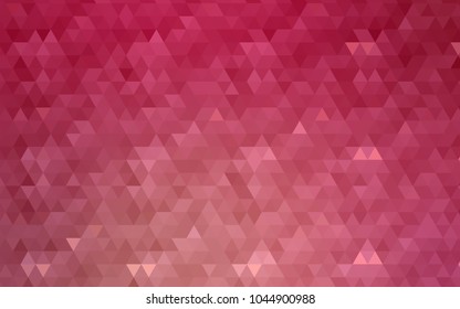 Light Pink, Red vector abstract mosaic template. Glitter abstract illustration with an elegant design. A completely new template for your business design.