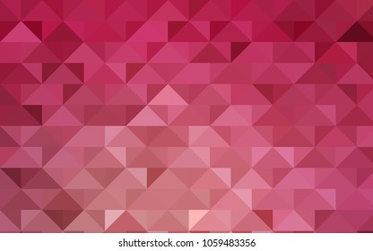Light Pink, Red vector abstract mosaic background. Glitter abstract illustration with an elegant design. A completely new template for your business design.