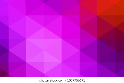 Light Pink, Red vector abstract polygonal pattern. Colorful illustration in abstract style with gradient. A new texture for your design.
