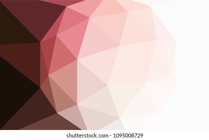 Light Pink, Red vector abstract mosaic background. Elegant bright polygonal illustration with gradient. Best triangular design for your business.