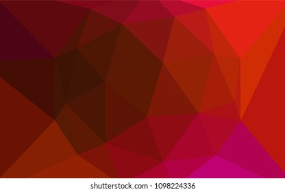 Light Pink, Red vector abstract mosaic backdrop. Creative illustration in halftone style with triangles. A new texture for your web site.