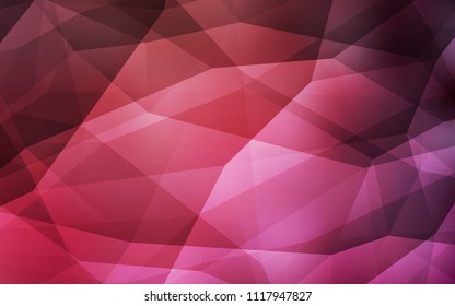 Light Pink, Red vector abstract mosaic background. Colorful abstract illustration with triangles. Brand new design for your business.