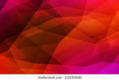 Light Pink, Red vector abstract mosaic pattern. A completely new color illustration in a polygonal style. Textured pattern for your backgrounds.