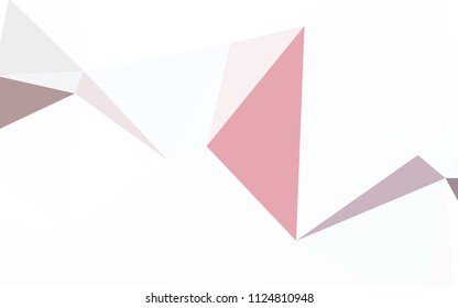 Light Pink, Red vector abstract mosaic backdrop. Shining colorful illustration with triangles. A new texture for your web site.