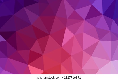 Light Pink, Red vector abstract polygonal pattern. Colorful illustration in abstract style with triangles. Template for cell phone's backgrounds.