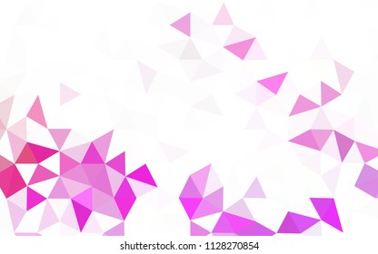 Light Pink, Red vector abstract polygonal template. Colorful abstract illustration with triangles. Completely new template for your banner.