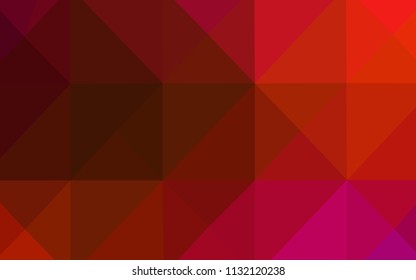 Light Pink, Red vector abstract mosaic pattern. A sample with polygonal shapes. That pattern can be used as a part of a brand book.
