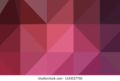 Light Pink, Red vector abstract polygonal template. Geometric illustration in Origami style with gradient.  The polygonal design can be used for your web site.
