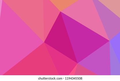 Light Pink, Red vector abstract polygonal template. Polygonal abstract illustration with gradient. A new texture for your web site.