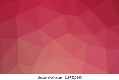 Light Pink, Red vector abstract polygonal template. A sample with polygonal shapes. Template for cell phone's backgrounds.