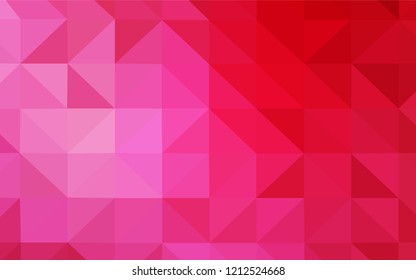 Light Pink, Red vector abstract mosaic backdrop. A sample with polygonal shapes. Completely new template for your banner.