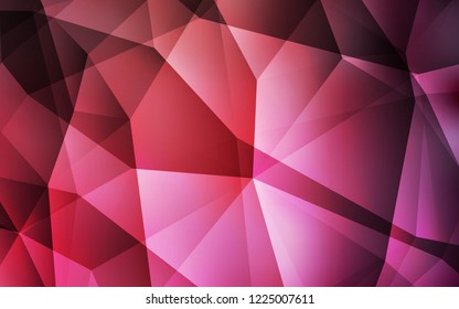 Light Pink, Red vector abstract polygonal pattern. Colorful illustration in abstract style with triangles. Brand new design for your business.