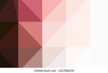 Light Pink, Red vector abstract mosaic background. Shining polygonal illustration, which consist of triangles. A completely new template for your business design.