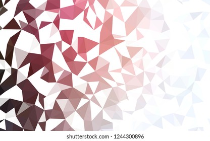 Light Pink, Red vector abstract mosaic pattern. Colorful illustration in abstract style with triangles. Completely new template for your banner.