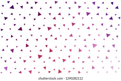 Light Pink, Red vector  abstract polygonal background. Creative geometric illustration in Origami style with gradient. Triangular pattern for your design.