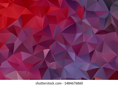 Light Pink, Red vector abstract polygonal template. Creative illustration in halftone style with triangles. A completely new design for your leaflet.