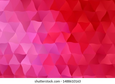 Light Pink, Red vector abstract polygonal background. Colorful illustration in polygonal style with gradient. Completely new template for your banner.
