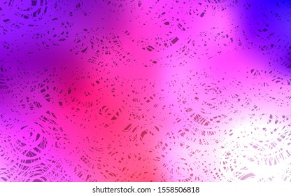 Light Pink, Red vector abstract doodle background. Creative illustration in blurred style with roses. The completely new template can be used for your brand book.
