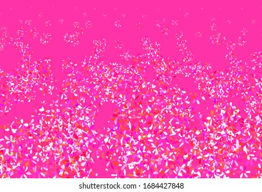 Light Pink, Red vector abstract background with leaves. New colorful illustration in doodle style with leaves. The best design for your business.