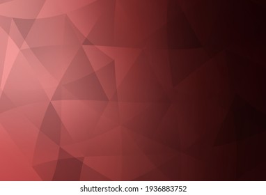 Light Pink, Red vector abstract polygonal pattern. Glitter abstract illustration with an elegant triangles. Best triangular design for your business.