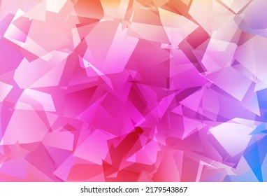 Light Pink, Red vector abstract mosaic background. Creative geometric illustration in Origami style with gradient. Best triangular design for your business.