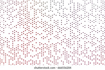 Light Pink, Red vector abstract pattern with circles. Geometry template for your business design. Background with colored spheres.