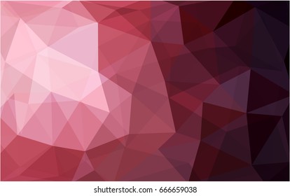Light Pink, Red vector abstract textured polygonal background. Blurry triangle design. Pattern can be used for background.