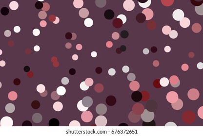 Light Pink, Red vector abstract pattern with circles. Geometry template for your business design. Background with colored spheres.