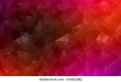 Light Pink, Red vector abstract textured polygonal background. Blurry triangle design. Pattern can be used for background.