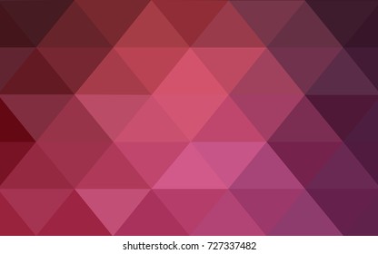 Light Pink, Red vector abstract textured polygonal background. Blurry triangle design. Pattern can be used for background.