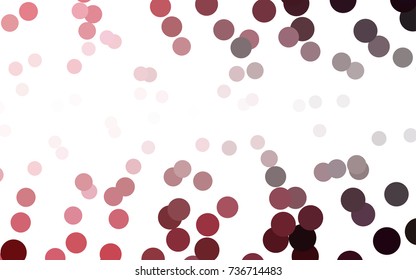 Light Pink, Red vector abstract pattern with circles. Geometry template for your business design. Background with colored spheres.