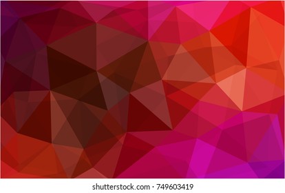 Light Pink, Red vector abstract textured polygonal background. Blurry triangle design. Pattern can be used for background.
