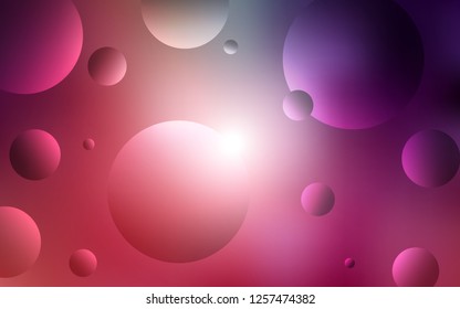 Light Pink, Red vector backdrop with dots. Beautiful colored illustration with blurred circles in nature style. Completely new template for your brand book.