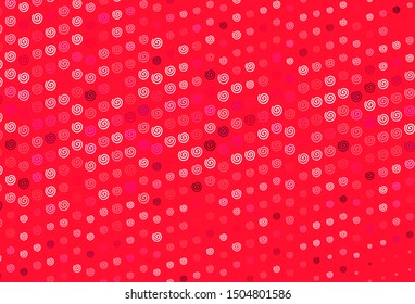 Light Pink, Red vector backdrop with curved lines. Colorful illustration in abstract style with gradient. The best colorful design for your business.