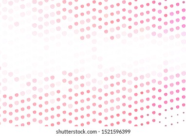 Light Pink, Red vector backdrop with curved lines. Colorful illustration in abstract style with gradient. The best colorful design for your business.