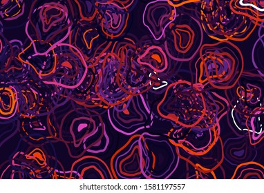 Light Pink, Red vector backdrop with curved lines. Colorful illustration in simple style with gradient. A completely new design for your business.