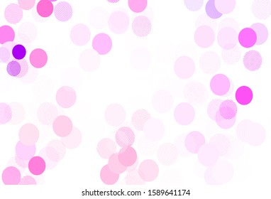 Light Pink, Red vector backdrop with dots. Illustration with set of shining colorful abstract circles. Pattern for textures of wallpapers.