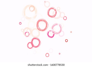Light Pink, Red vector backdrop with dots. Illustration with set of shining colorful abstract circles. Design for your business advert.