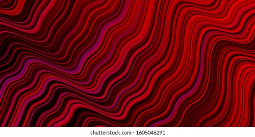 Light Pink, Red vector backdrop with bent lines. Glitter abstract illustration with wry lines. Brand new design for your ads, poster, banner.