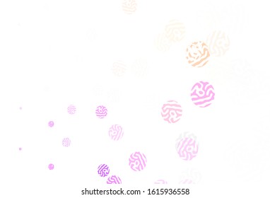 Light Pink, Red vector backdrop with dots. Glitter abstract illustration with blurred drops of rain. Design for your business advert.