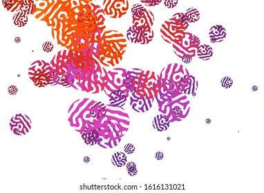 Light Pink, Red vector backdrop with memphis shapes. Colorful chaotic forms with gradient in modern style. Best smart design for your business.