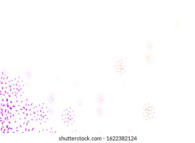 Light Pink, Red vector backdrop with dots. Illustration with set of shining colorful abstract circles. Pattern for futuristic ad, booklets.