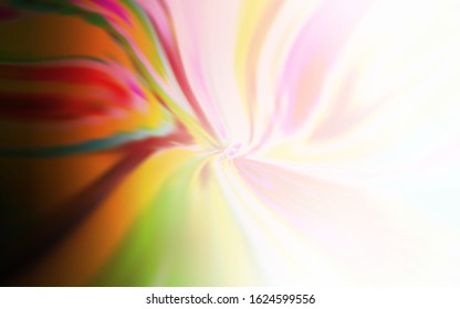 Light Pink, Red vector backdrop with curved lines. Glitter abstract illustration with wry lines. Pattern for your business design.