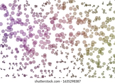 Light Pink, Red vector backdrop with dots. Blurred bubbles on abstract background with colorful gradient. Pattern for ads, leaflets.