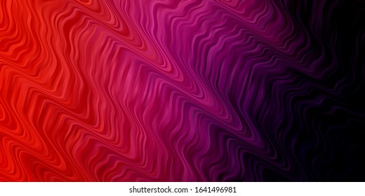 Light Pink, Red vector backdrop with circular arc. Bright illustration with gradient circular arcs. Pattern for ads, commercials.