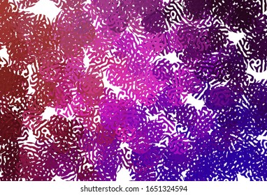 Light Pink, Red vector backdrop with memphis shapes. Illustration with colorful gradient shapes in abstract style. Modern design for your business card.