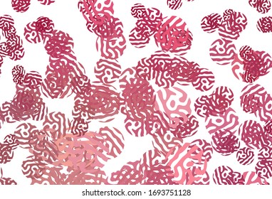 Light Pink, Red vector backdrop with memphis shapes. Colorful chaotic forms with gradient in modern style. Simple design for your web site.